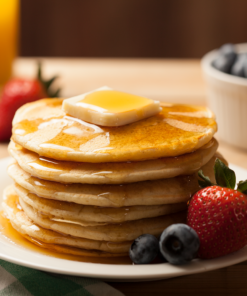 Stack of buttermilk pancakes