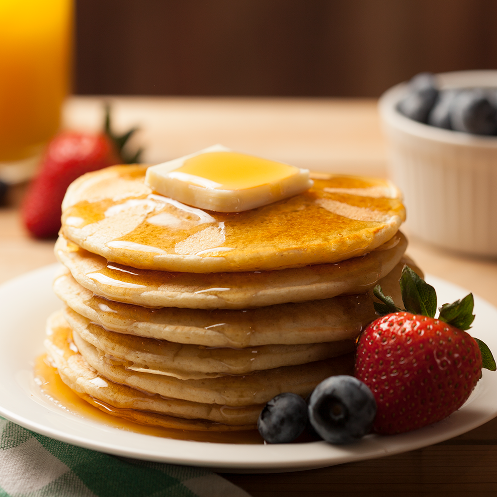 Stack of buttermilk pancakes