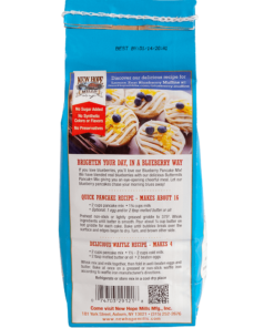Cooking directions for blueberry pancake mix