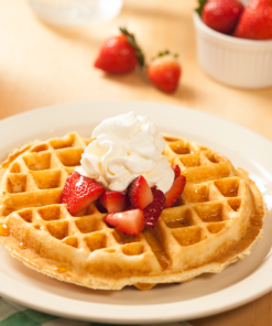 Stack of Belgian waffles