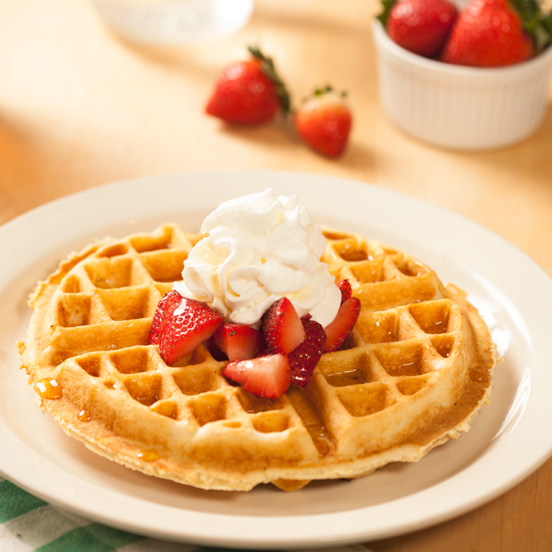 Stack of Belgian waffles