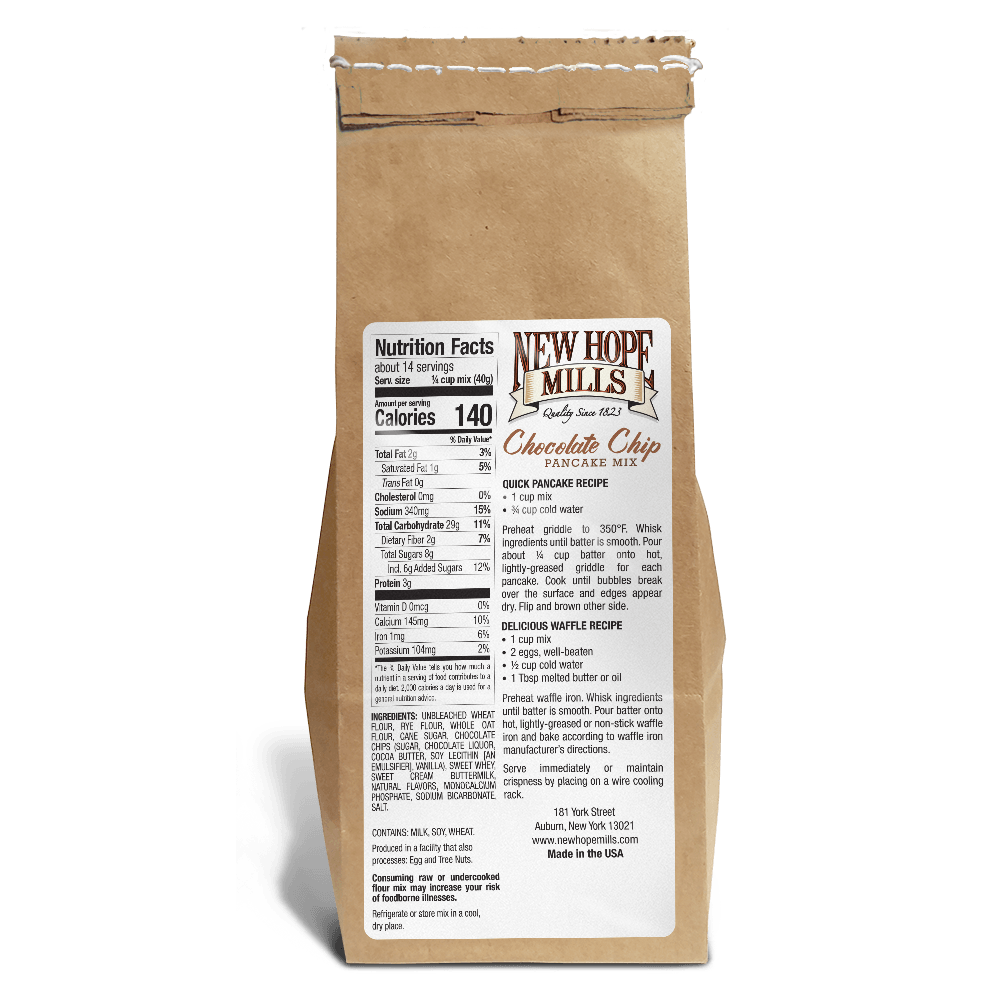 天海翼+人妻 chip pancake mix nutritional facts and instructions.