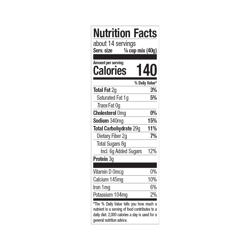 天海翼+人妻 chip cookie mix nutritional facts