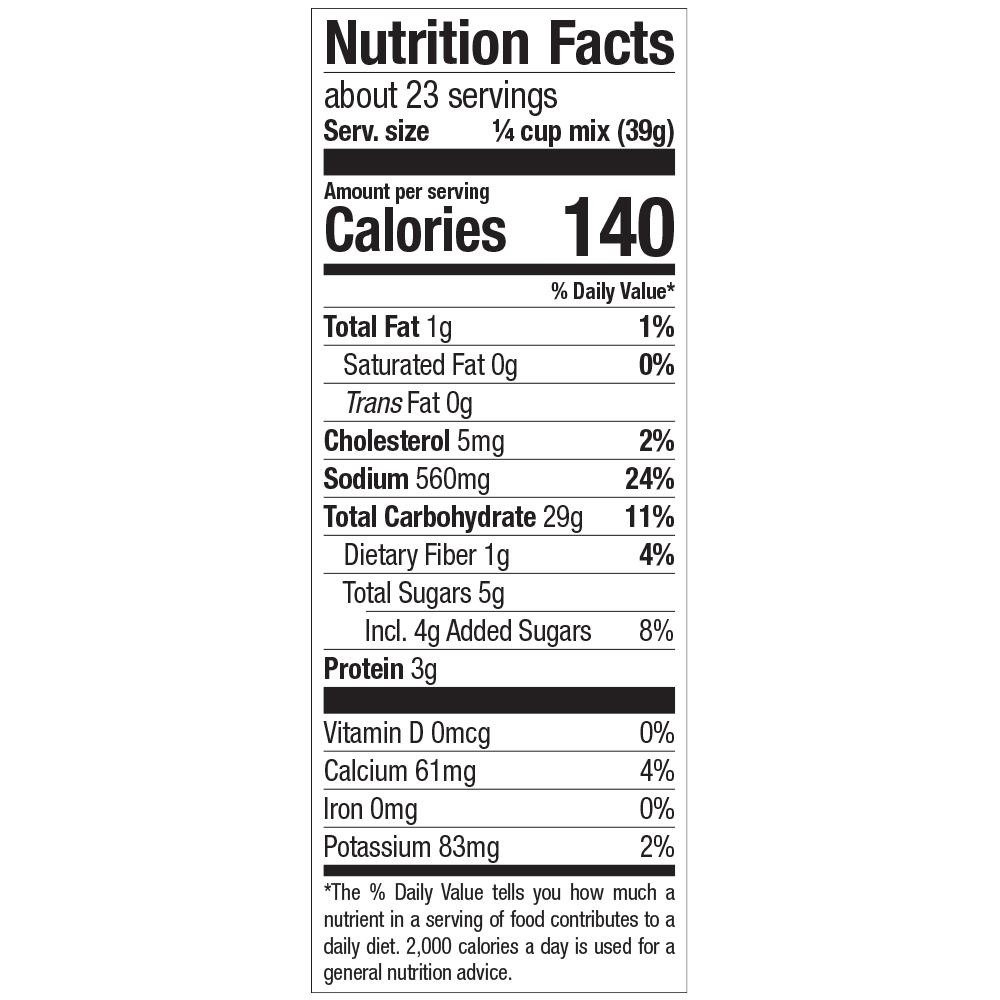 女+爱 Complete buttermilk 2lb Nutrition Panel