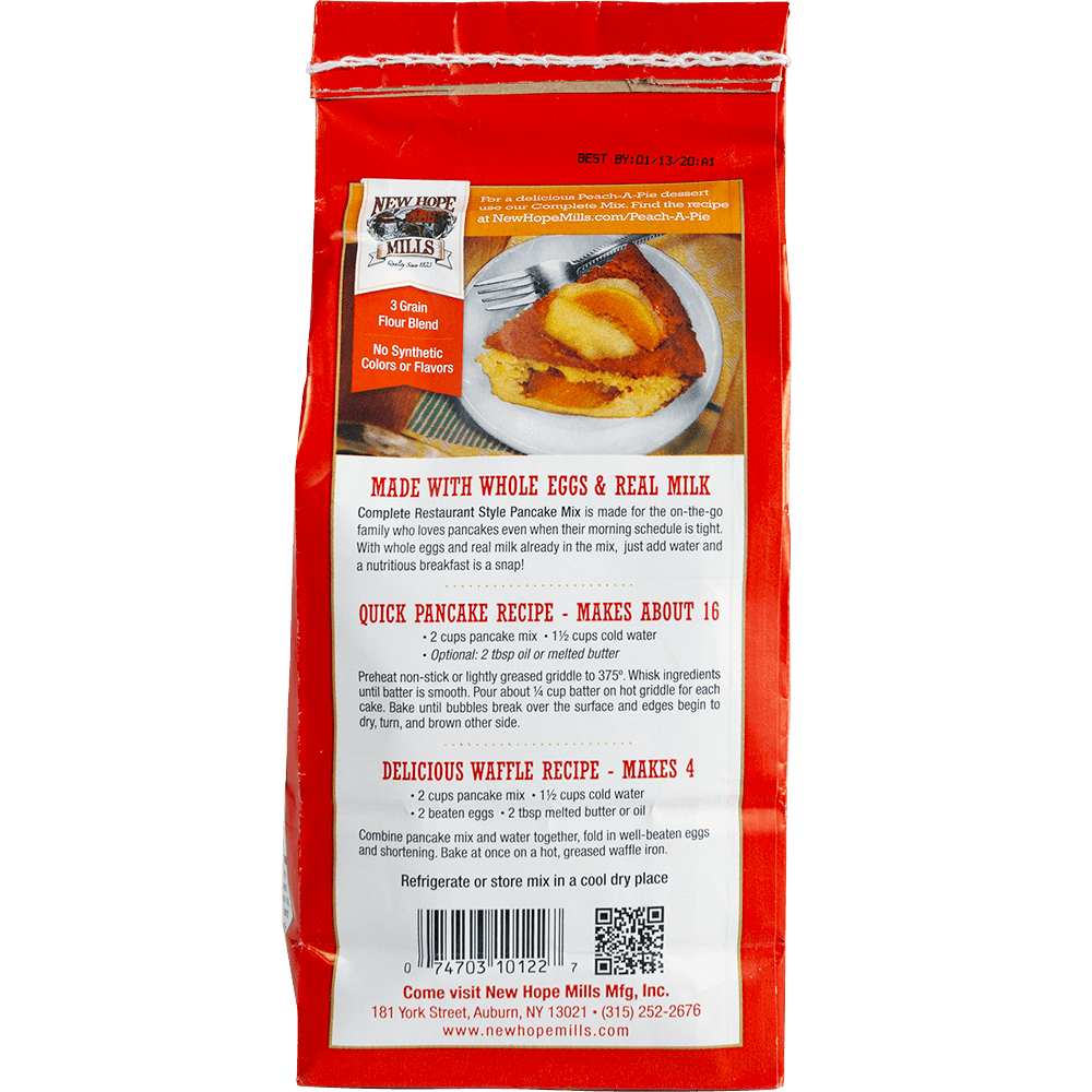 女+爱 Complete Pancake Mix 2lb back