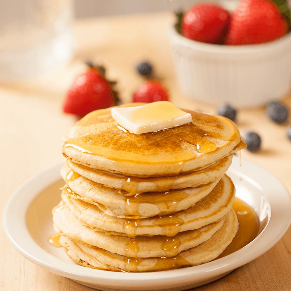 Stack of complete pancakes