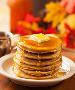 Stack of sweet potato pancakes