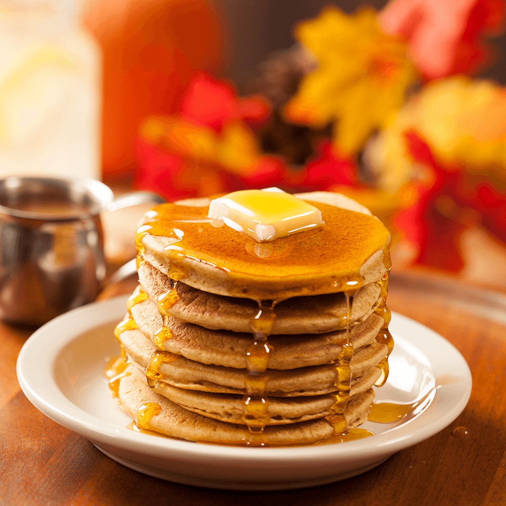 Stack of sweet potato pancakes