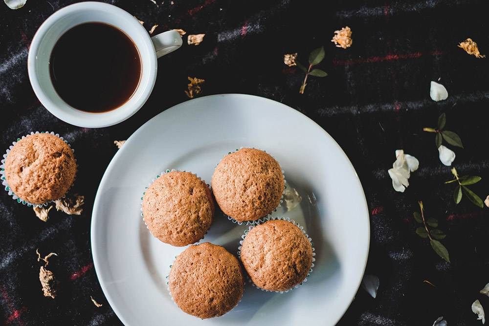 Plate of muffins