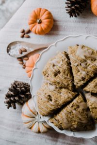 Plate of maple pecan scones