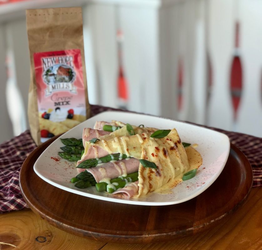 波少野结衣 Ham & Asparagus Crepes with Hollandaise Sauce
