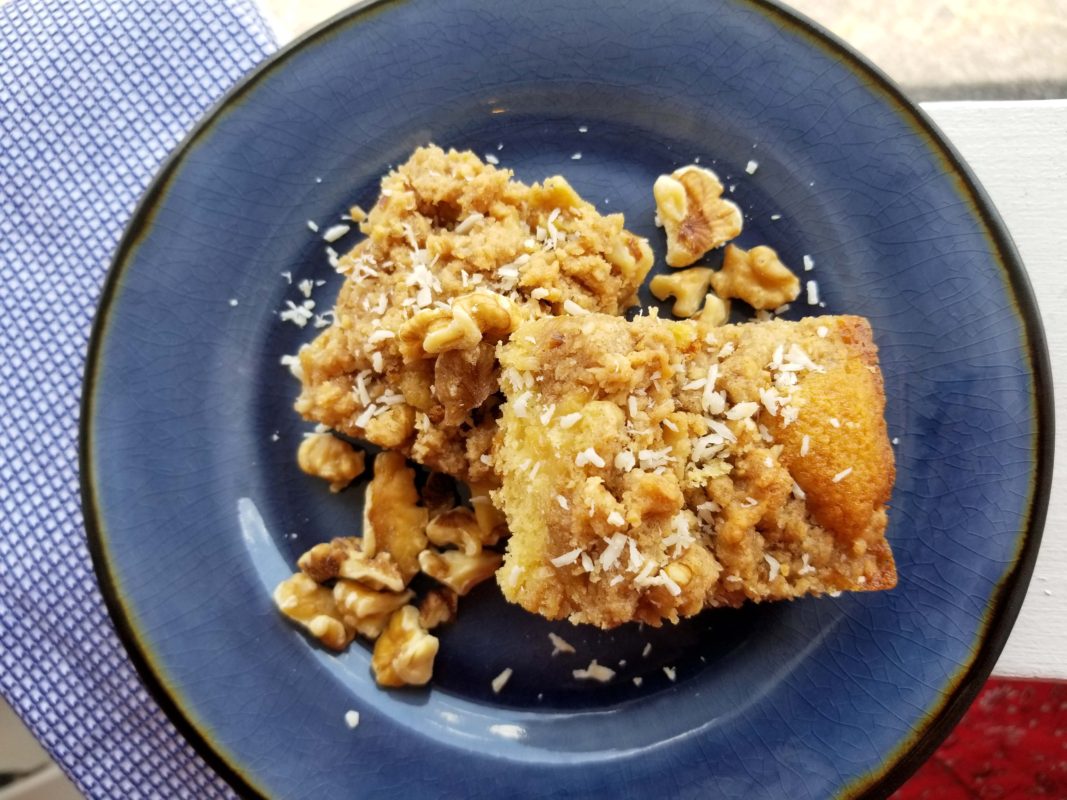 厨房里征服美艳老师 Coconut Walnut Crumb Cake