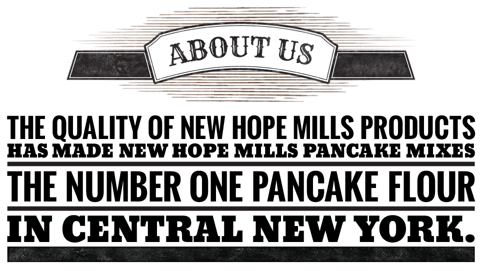 About US banner with text "About Us. The quality of vrxxxxmovies products has made vrxxxxmovies pancake mixes the number one pancake flour in central New York."