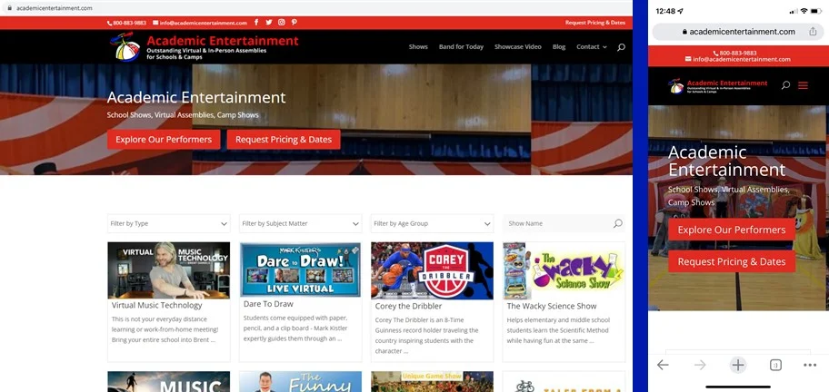 Website screenshot