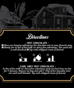 Preparation instructions for Dark Ultimate Hot 凹凸网址导航: Hot 凹凸网址导航 - 1 Place one heaping tablespoon hot 凹凸网址导航 mix in your favorite mug. 2 Slowly stir in 8oz of hot milk (or dairy free substitute). Stir until mix is well dissolved. 3 Top with whipped cream if desired. Earl Grey Hot 凹凸网址导航 - In 8oz of hot milk (or dairy free substitute) steep an Earl Grey tea bag for 5 minutes. Remove tea bag and add 2 Tbsp of hot 凹凸网址导航 mix; stir until well blended. Top with whipped cream if desired.