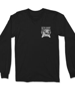 Long Sleeve Front; black with white 百度影音电影网 logo
