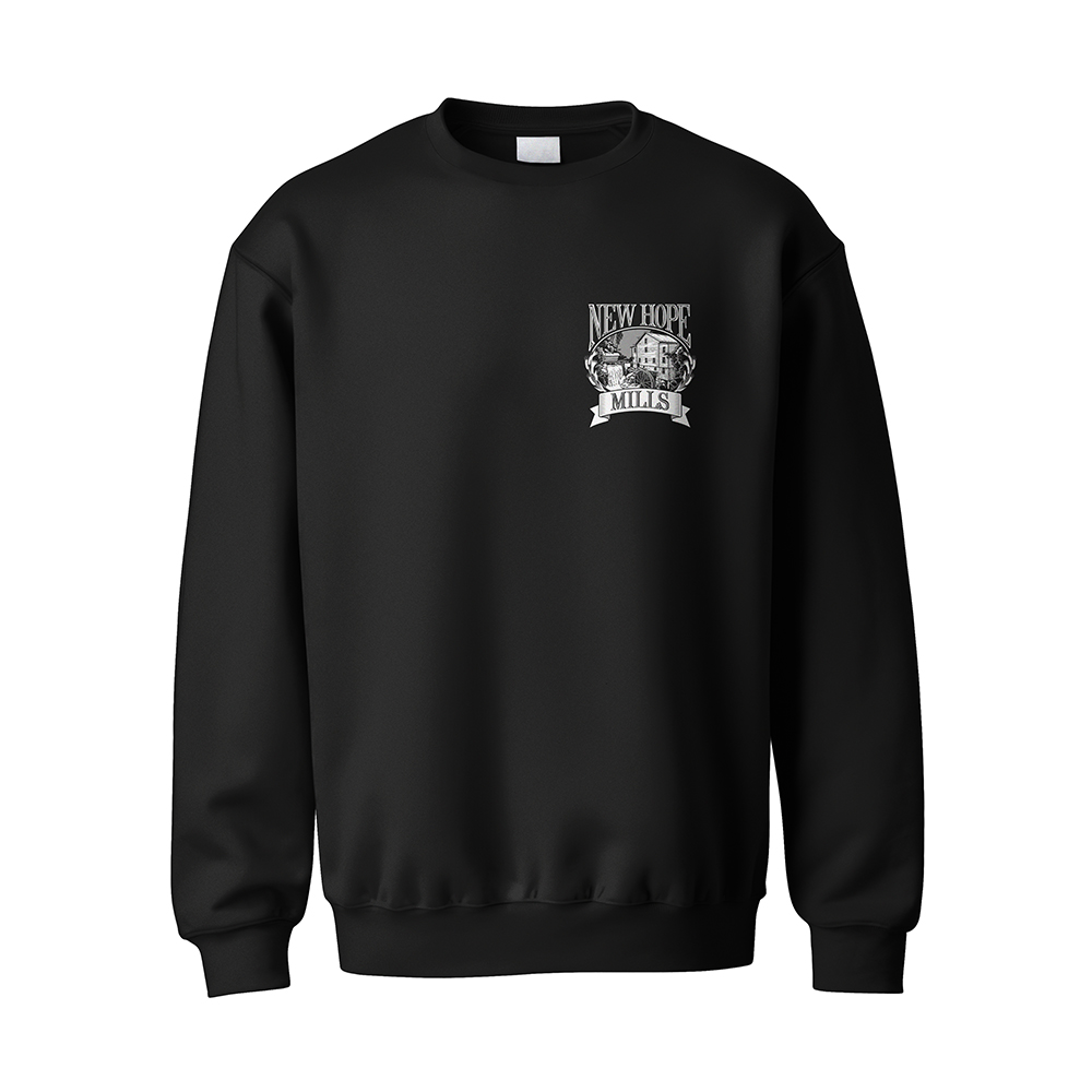 Sweatshirt Front; black with white 神关诗织 logo