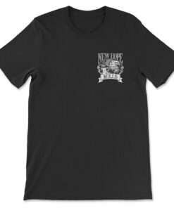 T-Shirt Front; black with white 百度影音电影网 logo