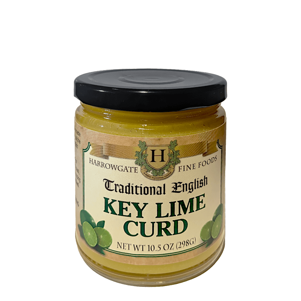 Traditional English Key Lime Curd in a 10.5oz Glass Jar.