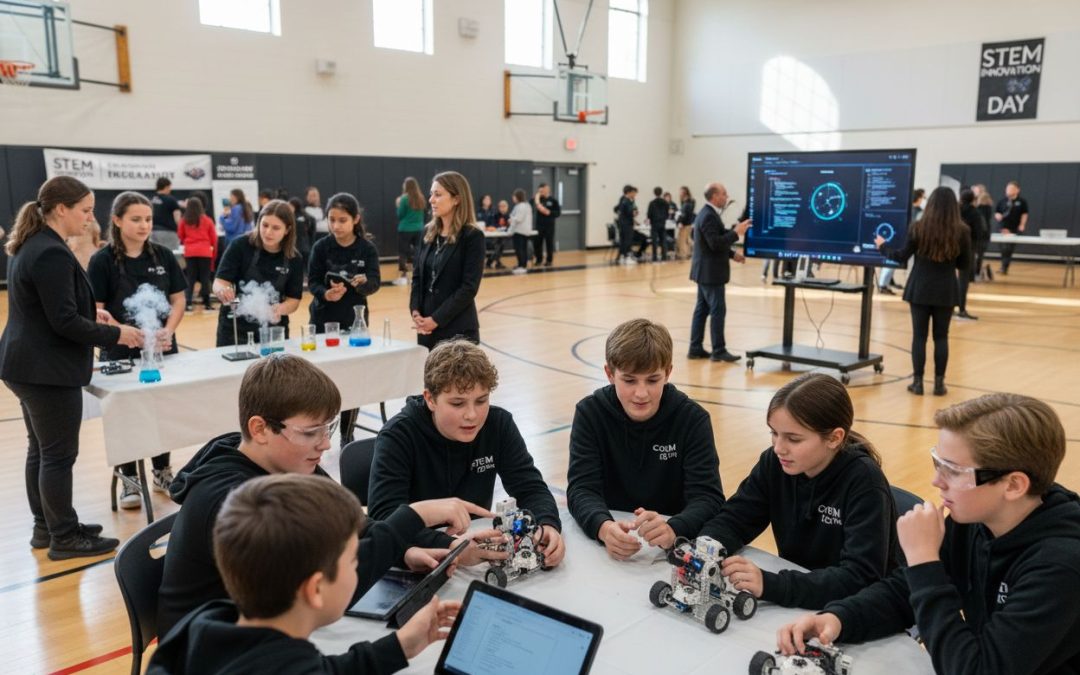 STEM assembly, school students, hands-on science