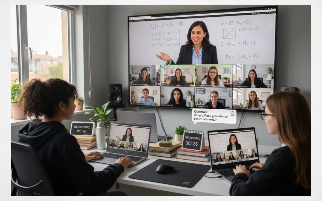 virtual classroom scene